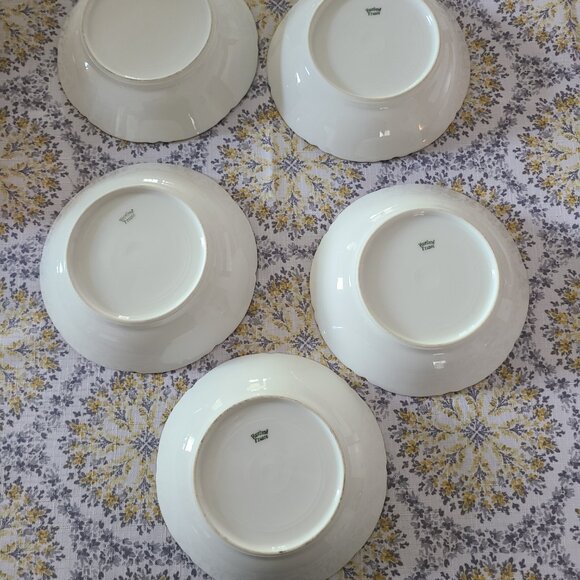 5 Haviland France Pink & Green Floral Gold Rim Fruit Dessert Dishes Berry Bowls - Picture 4 of 10